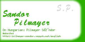 sandor pilmayer business card